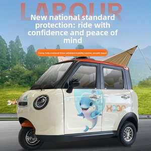 Triciclo Elettrico Completamente Chiuso per Uso Domestico, Veicolo per il Trasporto Anziani e per Donne che Accompagnano e Scolgono i Figli - Product Image 2