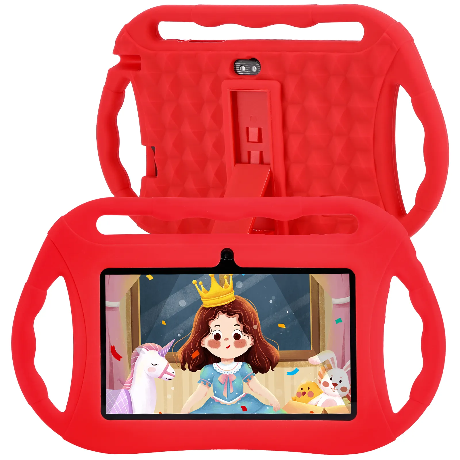 Veidoo Android Toddler Tablet for Kids 7 inch 32GB WiFi Dual Camera Kids Content Parental Control Tablet Pc with Kid-Proof Case