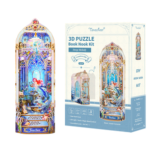 Tonecheer Deep Melody Ocean Fairytale Wand LED Musicale 3D <span class=keywords><strong>Puzzle</strong></span> Libreria a Inserto Kit Angolo Libreria per Biblioteca e Negozi di Giocattoli - Product Image 1