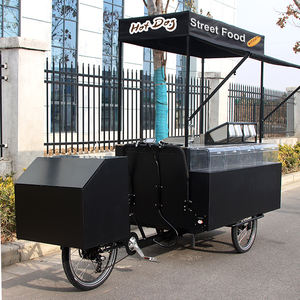 Carrito expendedor de perritos calientes de <span class=keywords><strong>bicicleta</strong></span> de venta de restaurante móvil de <span class=keywords><strong>bicicleta</strong></span> de 3 ruedas con batería con nevera de 80L y bomba de agua a la venta - Product Image 3