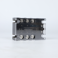 Relais statique miniature triphasé scellé 40A, entrée 80-250VAC, sortie 90-480VAC, indicateur LED, module SSR à fixation par vis