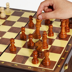 Échiquier pliable en bois de haute qualité, petite taille, pour le divertissement et les compétitions des enfants - Product Image 5