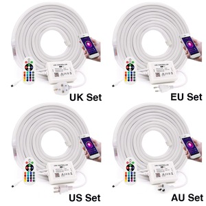 Bande lumineuse RGB fluo avec contrôle par application WIFI BT 5050 2835, lumière blanche/blanche chaude, Flexible, corde lumineuse EU UK AU 220V US 110V - Product Image 4