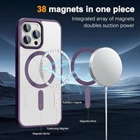 Coques de Téléphone Portable Magnétiques Antichoc avec Pare-chocs en TPU et Dos en Acrylique Transparent pour iPhone 17 Air 17 16 15 14 13 Pro Max