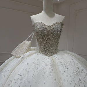 Xx69 Luxury Off-Shoulder Beaded Rhinestones Ball Gown <b>Wedding</b> Dress Sweetheart Customized Bridal Gown For Brides Jancember - Product Image 2