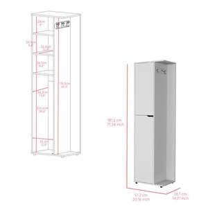 Edmond cocina escoba blanca armario de almacenamiento solución de almacenamiento de cocina - Product Image 3