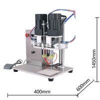Machine de capsulage pneumatique manuelle pour flacons compte-gouttes de shampoing et huiles essentielles en plastique, à bouchon à visser type bec de canard, 28-70 mm