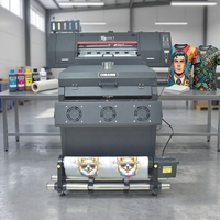 Imprimante DTF numérique automatique à double tête DISEN Xp600 60cm pour film PET, machine d'impression DTF pour T-shirts, imprimante DTF à secouage de poudre