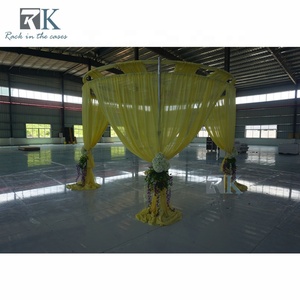Double Round Crossbars Pipe Drape Vintage Banquet Wedding <b>Backdrop</b> <b>Stand</b> - Product Image 5