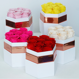 Lovebay Factory Sales Flores naturales Rosas eternas en caja de diamantes Flor inmortal Rosas reales preservadas en caja - Product Image 6