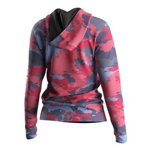 เสื้อตกปลาผู้หญิงแบบแห้งเร็ว ป้องกันแสงแดด UPF 50 ลายพิมพ์แบบซับลิเมชั่น ขายส่ง พร้อมฮู้ดคลุมคอและปากปลา สไตล์สตรีท - Product Image 2