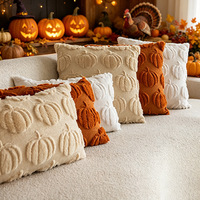 Housse de coussin décorative en forme de citrouille d'Halloween sur mesure pour canapé de Thanksgiving, vente en gros
