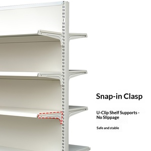 Étagères de supermarché en tôle, présentoirs robustes à <span class=keywords><strong>9</strong></span> niveaux pour magasins de proximité, épiceries et magasins maternité-bébé - Product Image 1