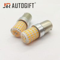 Ampoules de voiture en silice S25 3014 72 SMD 1156 1157 BA15S BAY15D P21W LED Rouge Ambre Clignotant Feu de recul Feu de stationnement 12-50V pour camion