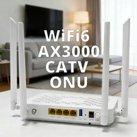 ONT XPON GPON/EPON de 3000 Mbps con Gestión Web UI/OMC/TR069, 4GE+CATV, WiFi-6 AX3000 para Solución FTTx