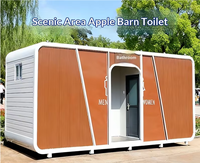 Toilettes publiques mobiles écologiques en métal de luxe pour hommes et femmes, à poser au sol, pour les parcs et les zones touristiques