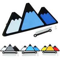 Insigne de calandre 3D TRI-COLOR Snow Mountain ABS Chrome Emblème de voiture pour Toyota Tacoma 4Runner Tundra Autocollants de carrosserie