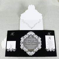 Dossier d'invitation de mariage de luxe en velours rouge bordeaux Carte d'invitation en acrylique transparent LOGO personnalisé en feuille d'or