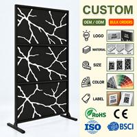 Paravent de jardin autoportant en acier galvanisé, conception OEM sur mesure, 1000x1000mm, pour jardin, emballage plat, commande d'essai