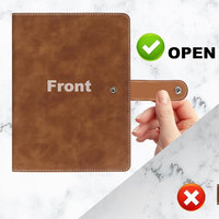 Agenda de Cuero Ecológica Personalizada A4/A5/6 Anillas, con Grabado y Estampado de Logotipo, Recargable, con Hojas Sueltas y Bolígrafo