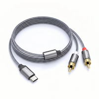 Câble audio SOTAKO USB-C vers double RCA avec DAC intégré, connecteurs plaqués or - Stéréo HiFi pour ordinateur, home cinéma, ordinateur portable, haut-parleur
