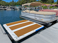 Plateforme de quai gonflable personnalisée avec impression bois, pour bateaux gonflables