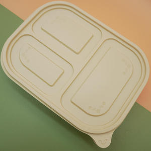 Wholesale Disposable Corn Starch Food Container Biodegradable Compostable <b>Lunch</b> <b>Box</b> for Restaurant and Takeaway - Product Image 1