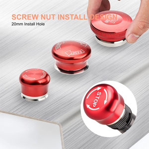 Interrupteur à bouton-poussoir avec 1 contact NO et 1 contact NC utilisé dans les systèmes de sécurité, ainsi que dans les autres interrupteurs électriques - Product Image 2