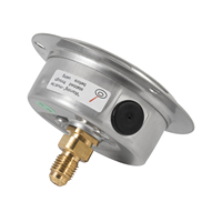 Flange Type Back Mount Refrigeration Pressure Gauge Stainless Steel Construction Class 1.6 Accuracy Liquid Filled Pressure Gauge