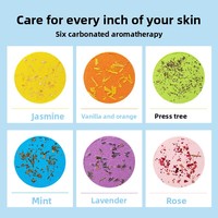 Pour la vente en gros : Ensemble de 6 bombes de bain aromatiques de 40g avec huiles essentielles et fleurs séchées, contrôle du sébum et propriétés exfoliantes