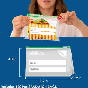 Bolsas de Almacenamiento BEIDOU-PAC, Paquete Variado de 350 Unidades, Reutilizables con Organizador, Bolsas de Plástico Reutilizables - Product Image 5