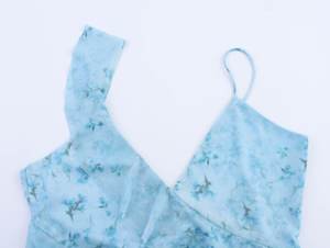 ZADE2025 femmes nouvelle mode haut décontracté Style formel maille de soie <span class=keywords><strong>gilet</strong></span> asymétrique avec impression décorative en couches tempérament Simple - Product Image 3