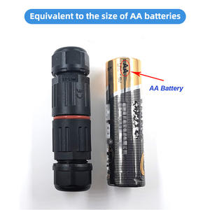 Connecteur <span class=keywords><strong>de</strong></span> câble étanche IP68 mini 2 ou 3 broches avec borne à sertir pour connexions <span class=keywords><strong>de</strong></span> fils 16A 300V Boîtier PA66/Nylon - Product Image 4