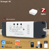 Module de relais récepteur RF 433 MHz Scimagic 2CH AC 85-250V Zigbee pour interrupteur intelligent à télécommande pour la domotique