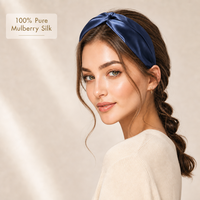 Protection des cheveux et de la peau du front, accessoire pour cheveux en soie véritable, bandeau plissé uni, bandeaux pour cheveux