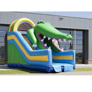 Combo Inflable 4 en 1 con Tobogán y Brincolín para Festivales y Eventos al Aire Libre - Tobogán Inflable de Cocodrilo - Product Image 4