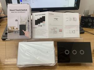 Smart Life – design de maison américain wi-fi prise tuya 1 gang 2 gang type 120 panneau de verre mural interrupteur tactile - Product Image 4