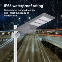 Lampe de rue solaire KCD DC 6v 18000 Lumen avec contrôle par radar, 80w 100w 200w 300w, tout-en-un, intégrée, LED