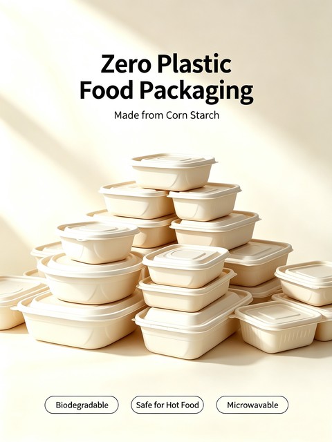 Eco-Friendly Compostable Biograded Pulp Lunch Box Rectangle Disposable Food Container With Lid Factory Direct
