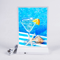 ZZFY A5 LED porte-carte Rechargeable A4/A3 publicité présentoir Rectangle en forme de Menu support boîte à lumière ABS matériel DC 5V