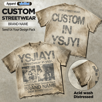 T-shirts d'été 100% coton délavés style vintage à manches courtes pour hommes, coupe ample, avec impression graphique personnalisée