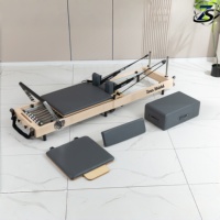 Machine de Pilates Reformer en bois de chêne, design classique, de luxe, réglable, pliable, portable, pour la remise en forme et la santé, certifiée ISO9001