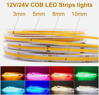 Bande LED 3MM 4MM 5MM 8MM DC 5V 12V 24V 320 LED/m 400 LED/m 480 LED/m IP20 Étanche 3000K 6000K Bandes LED COB