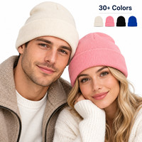 Bonnet tricoté côtelé personnalisé avec logo, bonnet d'hiver multicolore, articles promotionnels de marque en gros