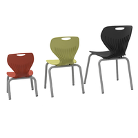 Chaises d'école modernes et élégantes en métal double bureau, pliables, en bois, confortables pour les enfants, pour les élèves juniors de 5 à 10 ans