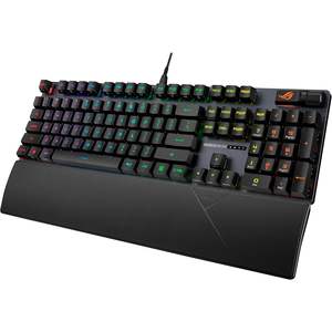 Teclado para Juegos ASUS ROG Strix Scope II, Retroiluminación RGB, Mecánico, Cableado USB, Teclas PBT, Interruptores Ópticos RX Red, Reposamuñecas - Product Image 1