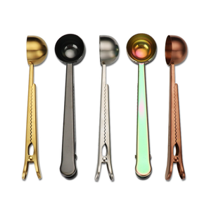 Cuillères doseuses à café DFC0330, cuillère à café en métal de qualité alimentaire, cuillère doseuse à café en acier inoxydable avec poignée à clip - Product Image 2