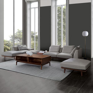 कोमो छत बोनी सोफे नए चीनी सरल और उच्च अंत आधुनिक अखरोट सोफे लिविंग रूम संयोजन - Product Image 2