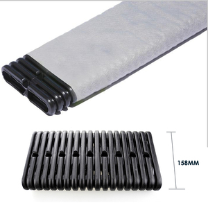 Tuyau de drainage plat en PEHD ondulé perforé ACT X158 ASTM D2122/D2422, étanche, séchage rapide, fente 3.0x25mm, connecteur complet - Product Image 3