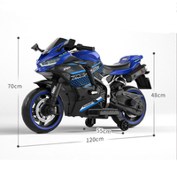 Moto électrique 12V grande taille pour enfants avec lumières cool – Véhicule porteur pour enfants